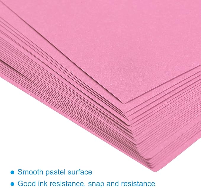 MECCANIXITY 25 Sheets Colored Copy Paper 8.5 x 11 Inch Printer Paper 80gsm Pink for Office Printing, Document Copying, Invitations, Forms, Art Projects