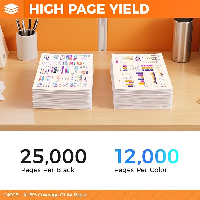 TK-8367 TK8367 Toner Cartridge 4-Pack High Capacity Replacement for TK-8367K TK-8367C TK-8367M TK-8367Y Compatible with Kyocera TASKalfa 2554ci Printer 1T02YP0US0 1T02YPAUS0 1T02YPBUS0 1T02YPCUS0 CMYK