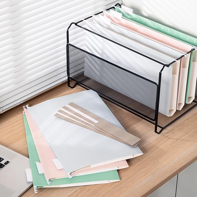 Y YOMA Legal Size - 6 Pack Extra Capacity Hanging File Folders Accordion Decorative Reinforced File Folder Cute Colored Expandable Folder for Office Home with 1/5-Cut Adjustable Tabs, Pastel Color