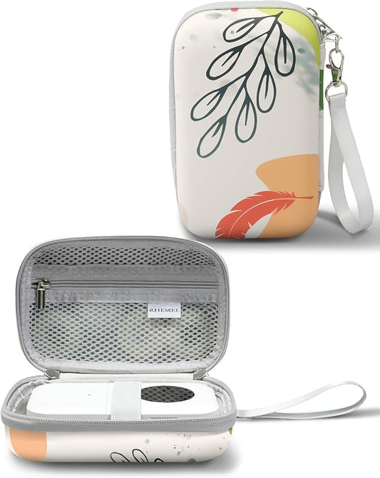 Label Maker Case for Label Maker Machine, EVA Travel Case with Designed Pattern, Compatible with D30, P21, E10, D110 Label Maker (Box Only), Morandi