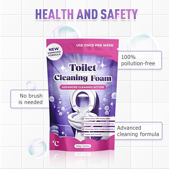 2025 New Toilet Bowl Cleaner Toilets Cleane, Toilet Cleaner, Toilet Bowl Cleaners, Powerful Foaming Toilets Bowls Cleaner, Self Activating Miracle Powder for Toilet Bowl cleaning (1)
