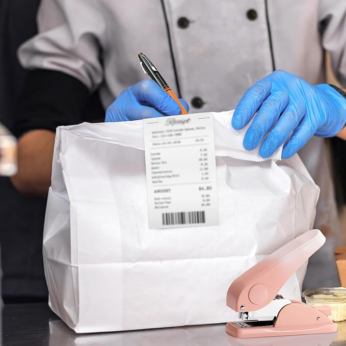 Effort-Saving Lever Teacher Stapler with 1000 Staples, 24/6 and 26/6 Stapler for desks, Offices, and classrooms（Pink）