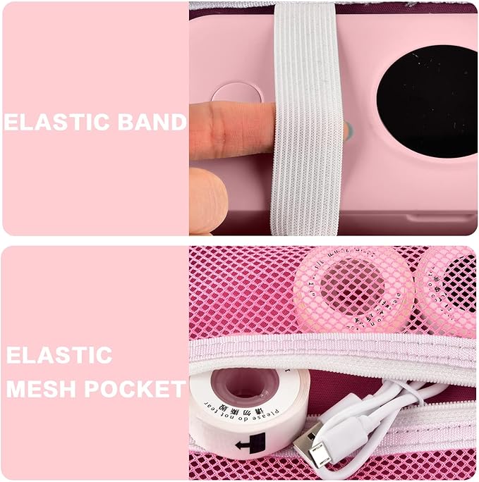 Labels Printer Case Compatible with COLORWING D30 Bluetooth Wireless Portable Labeling Printer Also for Phomemo D30 D35 for Memoking Mini Thermal Printing Sticker Storage Holder