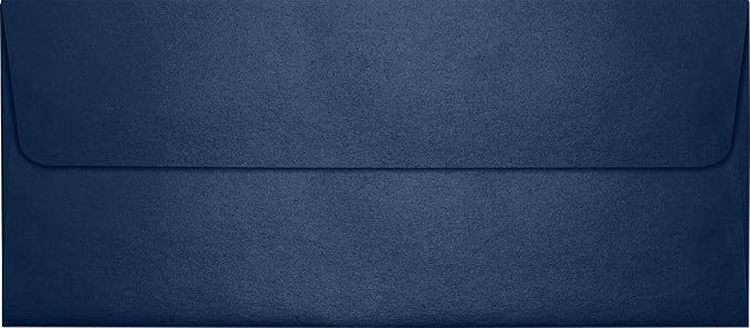 LUXPaper #10 Business Envelopes | Peel & Press | 4 1/8" x 9 1/2" | Lapis Metallic | 81lb. Text | 50 Qty