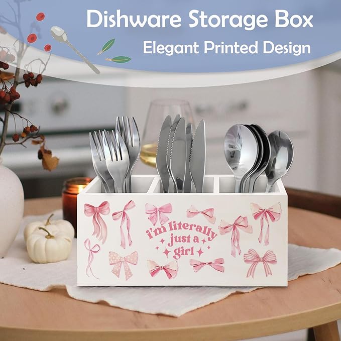 SNNDER Pink Coquette Bow Preppy Pen Holder, Preppy Desk Decor, I'm Literally Just a Girl Pink Girly Acrylic Pen Pencil Holder Organizer for Home Girls Room Dorm Office Desk Accessories