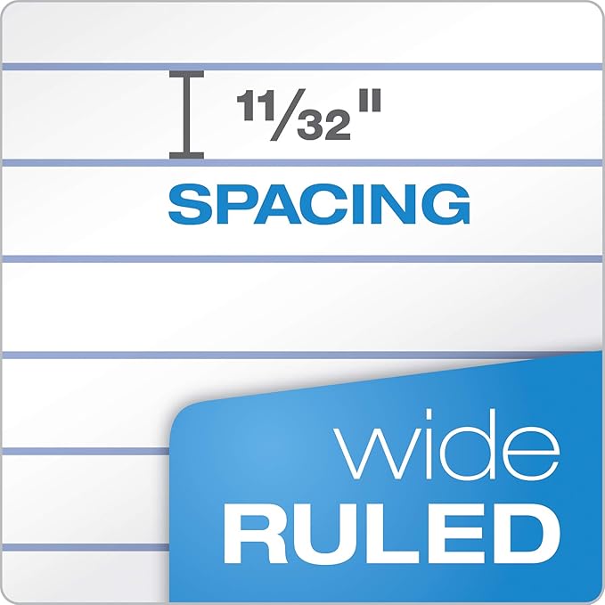 Oxford 1-Subject Notebooks, School Journal, 8 x 10-1/2 Inch, Wide Rule Paper, 70 Sheets, 3-Hole Punch, 24 Pack, Red, Blue, Green, Color Assortment May Vary (65029)
