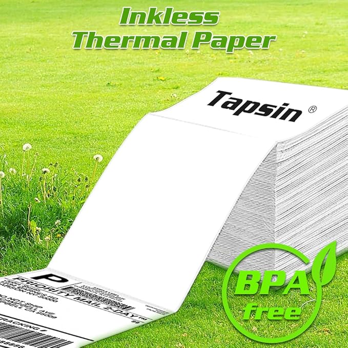 Shipping Thermal Labels, Pack of 20000 Perforated 4x6 Thermal Label Papers, FanFold Thermal Printer Labels, Sticker Labels to Write on, Permanent Strong Adhesive, Commercial Grade