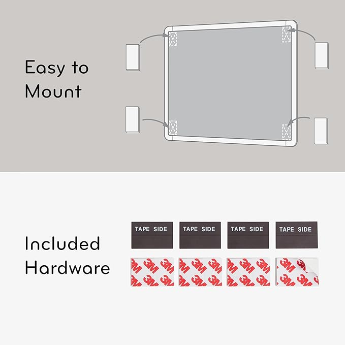 U Brands Contempo Magnetic Dry Erase Board White Board Kit, 8.5” x 11”, White Modern Frame, Includes 4 Markers and Magnet