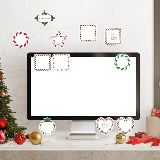 clothmile 48 Pcs Christmas Candy Sticky Note Self-Adhesive Christmas Candy Note Pads Christmas Candy Memo Notes for Xmas School Office Home Supplies Students Teachers Gift 12 Styles, Small Size