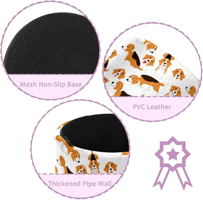 Beagle Dog Action Pencil Box, Multiple-Use Desk Writing Stationary Organizer Pen Holder Cups Office School Supplies Storage