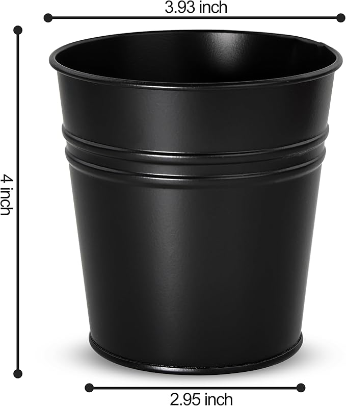 Pen Holder Cups for Desk,Metal Pencil Holder,Marker Pen Storage Holder Desktop Stationery Organizer Makeup Brush Holders, Desk Accessories & Workspace Organizers for Office School Home -2 Pack (Black)