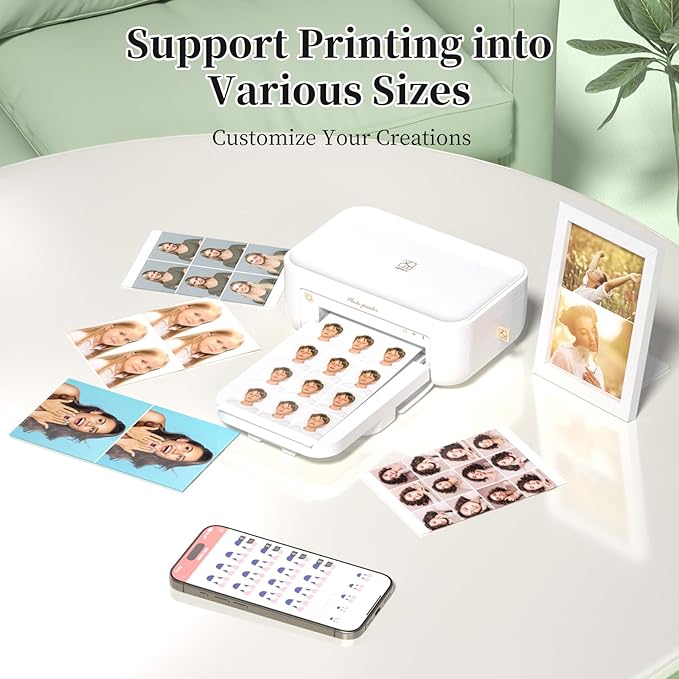 HPRT CP4100 Photo Printer - Portable 4x6 Bluetooth Instant Picture Printer + 108 Sheets & 2 Ribbon, Wi-Fi, Premium Dye Sublimation - 300 DPI Display Resolution - Editing App for Fun, Creative Photos