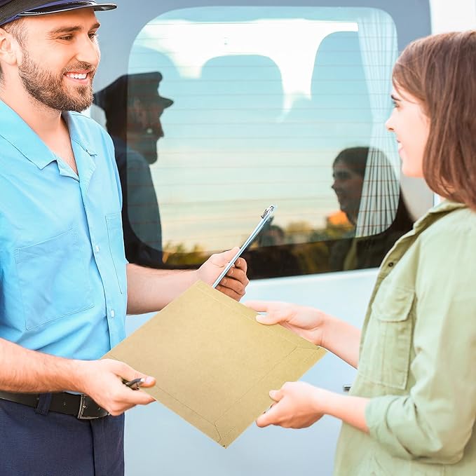 50 Pack 7x9 inch Kraft Rigid Mailer Self Seal Photo Document Mailers, Stay Flat Kraft Cardboard Envelopes Photography Mailers for CD, Photos, Document