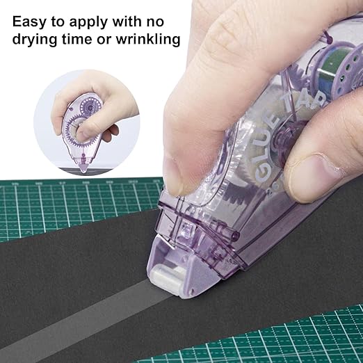 Glue Tape for Scrapbooking, Scrapbook Tape 4 Pcs, Double Sided Tape Roller for Crafts, 26 Ft x 0.31 In Tape Runner, Junk Journal Supplies, Scrapbook Supplies & Craft, Photo, Tape for Gift Wrapping.