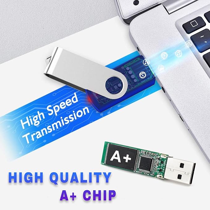4GB USB Flash Drives 20 Pack 4 GB Thumb Drive TATMOHIK 2.0 USB Drives Bulk 4GB Swivel Design Flash Drive Pack with LED Indicator 4 Gig Jump Drive Pack, USB Stick, Memory Stick, Pen Drive, Blue Color