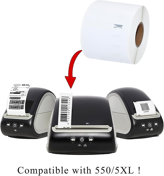 Replacement for DYMO 30323 (2-1/8" x 4") Shipping/Name Badge Labels, Compatible with DYMO Labelwriter 450, 4XL, 550,5XL Rollo & Zebra Desktop Printers [10 Rolls/2200 Labels]