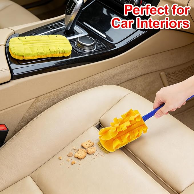 360° Electrostatic Duster Refills — The Sustainable Choice for A Dust-Free Home, Reusable Electrostatic Dust Removal Kit, Dry and Wet Use (5pcs)