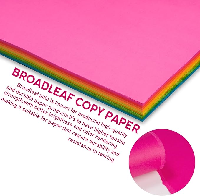 Colored Copy Paper 8.5X11 Inches,180 Sheets 9 Colors Brightness Color Paper Letter Size Printer Paper 24 lb/90GSM for Arts Crafts DIY Projects School Office Supplies Origami Kids