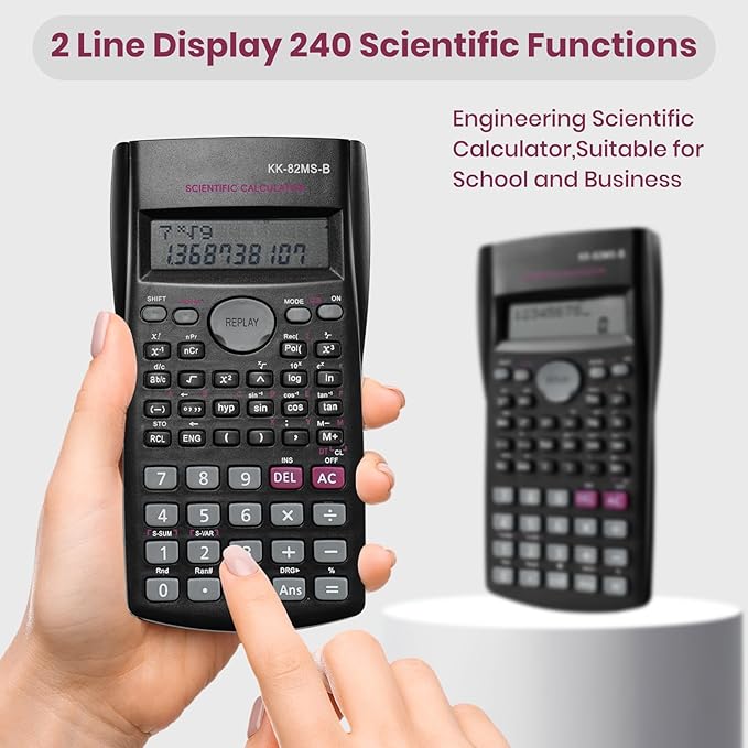 10 Pieces Scientific Calculator, 2 Line Engineering Calculator Function Calculator Math Calculator, Fraction Calculator, College Calculator for Student and Teacher
