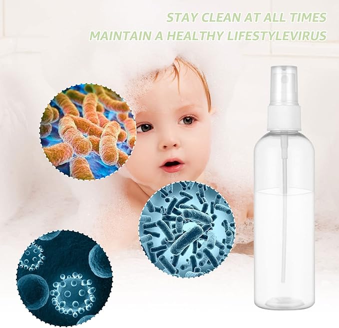 APACALI 30PCS 4 Oz Mini Mist Spray Bottle - Clear Fine Small Empty Travel Bottles - Reusable Liquid Containers for Perfume, Plant, Water (120ml)