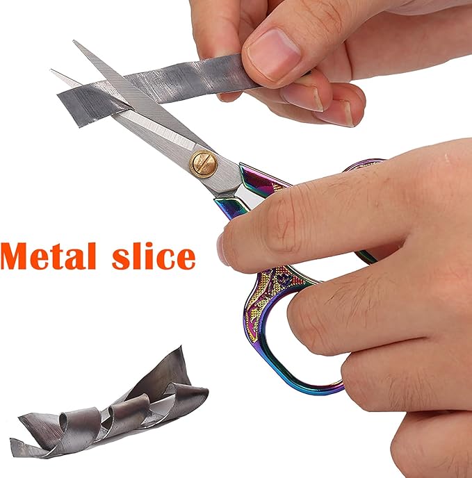 Mini Scissors Stainless Blade Metal Handle 2 Pack Office School Classroom Student Teacher Crafting Fabric Sewing Gift Wrapping All Purpose