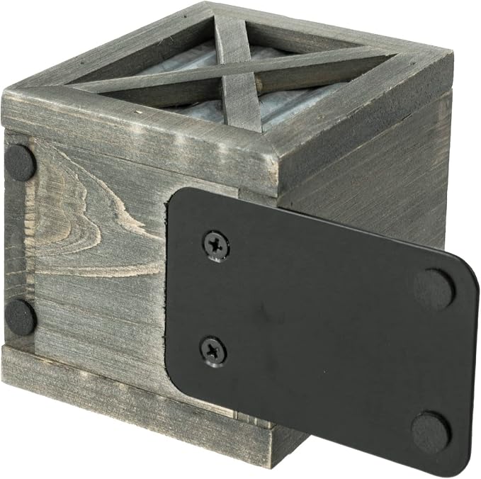 MyGift Vintage Gray Wood Decorative Bookends with Corrugated Galvanized Metal Accent, Desktop Book Ends with Pen Holder Pencil Cup Stationery Storage Bins for Home Office, Classroom, Dorm Room, 1 Pair