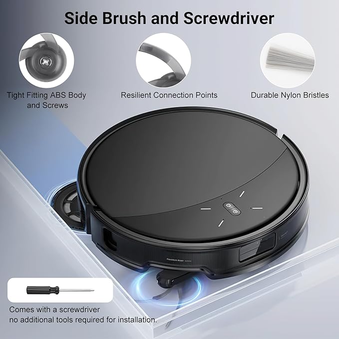 Bpbdzz 34set Qrevo CurvX Accessories for Roborock Saros 10R Robot Vacuum 4 Main Brushes, 4 Filters, 6 Mop Pads, 6 Dust Bags & Scented Tablets, 6 Side Brushes, 1 Cleaning Brush, 1 Screwdriver