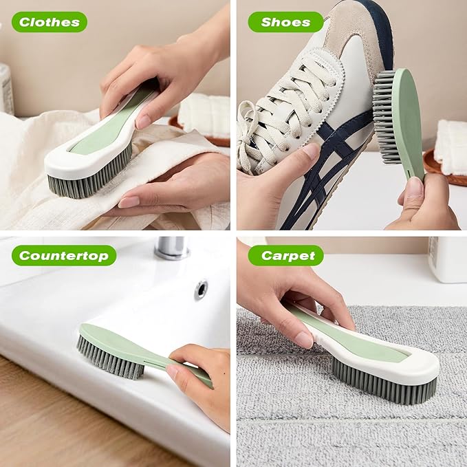 Shoe Cleaning Brush Laundry Brush,Comfort Grip Soft Scrub Brushes for Household Use,Detachable Dual-Use Cleaning Brush Tool - for Clothes Shoes Bathroom