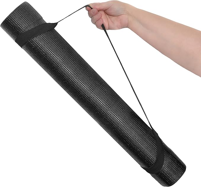 10-Pack Classic Yoga Mat With Carrying Strap, 68" x 24" Non Slip Exercise Mat, 4mm Thick Fitness Mat, Anti-Tear, Bulk Yoga Mats for Home Workout, Gym, School, or Studio