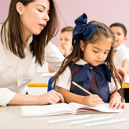 100 Pieces 12 Inch Ruler Bulk Clear Plastic Flexible Straight Metric Rulers with Centimeters and Inches Drafting Measuring Tool for Office