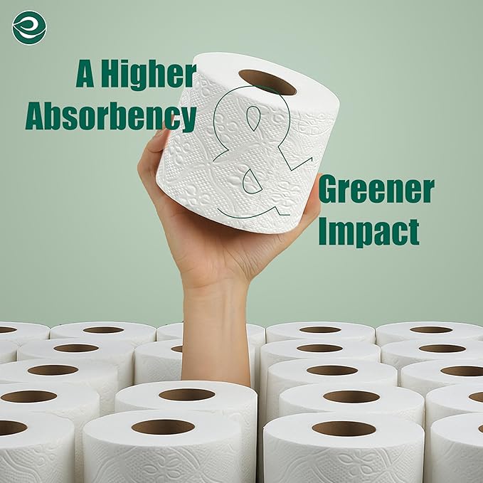 Eco Soul Premium Bamboo Toilet Paper 3 Ply | 36 Mega Rolls | 300 Sheets Each | FSC Certified Hypoallergenic, Textured & Skin-Friendly Septic-Safe Soft Bathroom Tissue Eco-Friendly Chemical & Dye Free