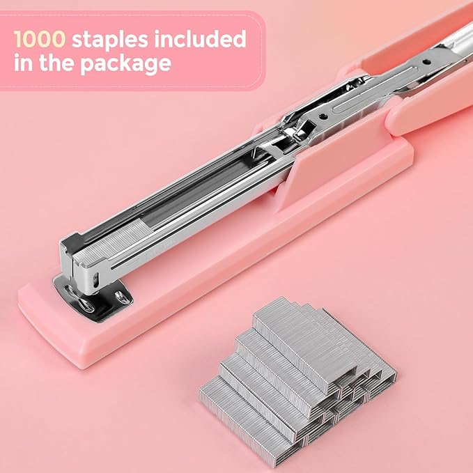 Desk Stapler and 1000pcs Staples, Office Stapler, 25 Sheet Capacity, Office Supplies for Desk