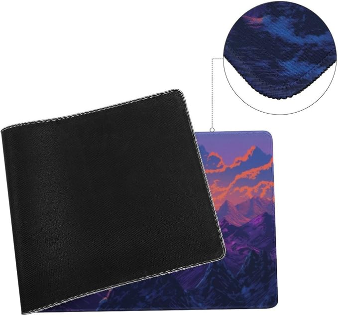 Purple Mountains Sunset Large Mouse Pad, Gaming Desk Mat, XL Keyboard Desk Pad Mat for Desktop, 31.5"x11.8" Non-Slip Base Big Mousepad with Stitched Edges