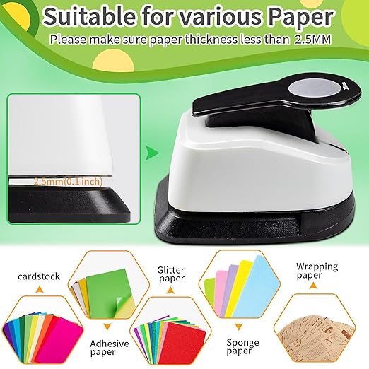 Hole Punch, 1.37 Inch Circle Punch, 35mm Circle Punches for Paper Crafts, Círculo Cutter for DIY Handmade Crafting Scrapbook Tools Cards Arts Fun Projects