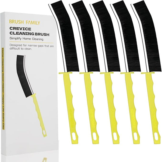 5-Pack Heavy-Duty Crevice Cleaning Brushes – Stiff Bristles for Deep Cleaning Corners, Tile Grout, Tight Spaces & Corners - Multi-Surface Gap Cleaning Kit, Durable Household Cleaning Tools