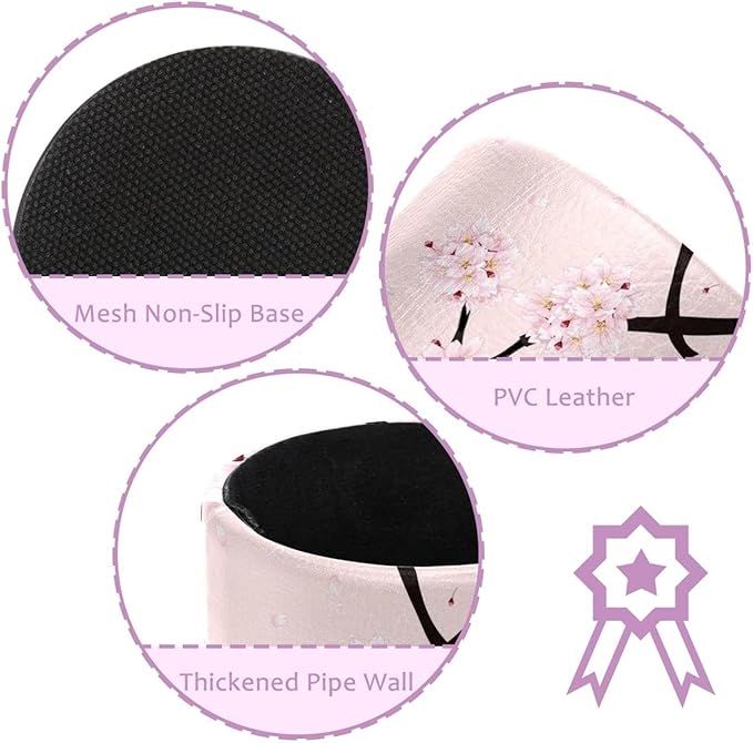 Desk Pencil Pen Holder, Cherry Blossom Flower Pink Pen Organizers for Desk Desktop Storage Stationery Supplies Cup Pot for Office School Home