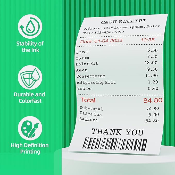 GR24 Calculator Ribbon 3-Pack with Enhanced Print Brightness - Compatible with Canon MP11DX,Sharp EL-1197PIII,EL-2196BL & Porelon 11216 - Universal Easy Setup Replacement