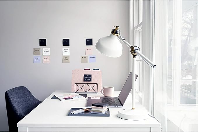 Post-it Super Sticky Notes, 5 Sticky Note Pads, 3 x 3 in., School Supplies, Office Products, Sticky Notes for Vertical Surfaces, Monitors, Walls and Windows, Pink Salt