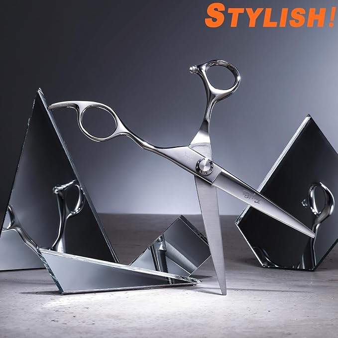 High-end Professional Extremely Very Sharp Barber Hair Cutting Scissors Hairdresser Shears For Hair 6 Inches Haircut Scissor Made Of Stainless Steel Alloy For Hairdressing Salon and Home Use