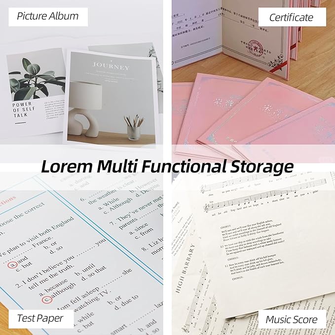 2Pcs Accordion File Organizer with 12 Pockets - Expandable File Folder for Paper, Portable Multi Pocket Folder for School Office Supplies,Black