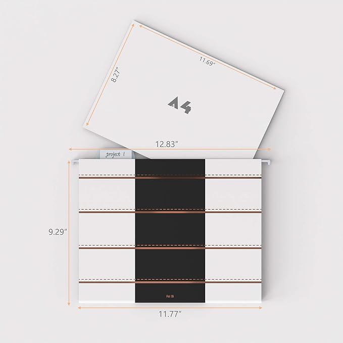 CharaVector Hanging File Folders Letter Size Assorted Durable Refined Design Decorative Hanging File Folder Set, 1/5-Cut Adjustable Tabs, 30pcs for Cabinet,File Organizer, Gold Stripes