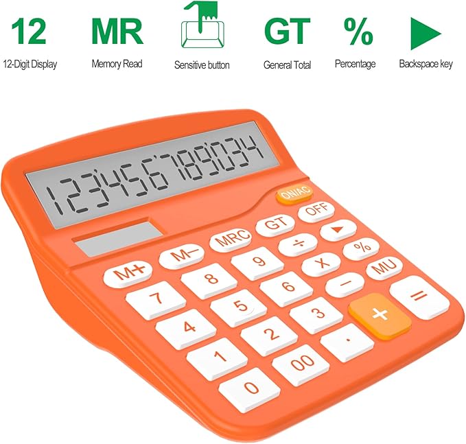 Helect Calculator, Standard Function Calculator (Orange)