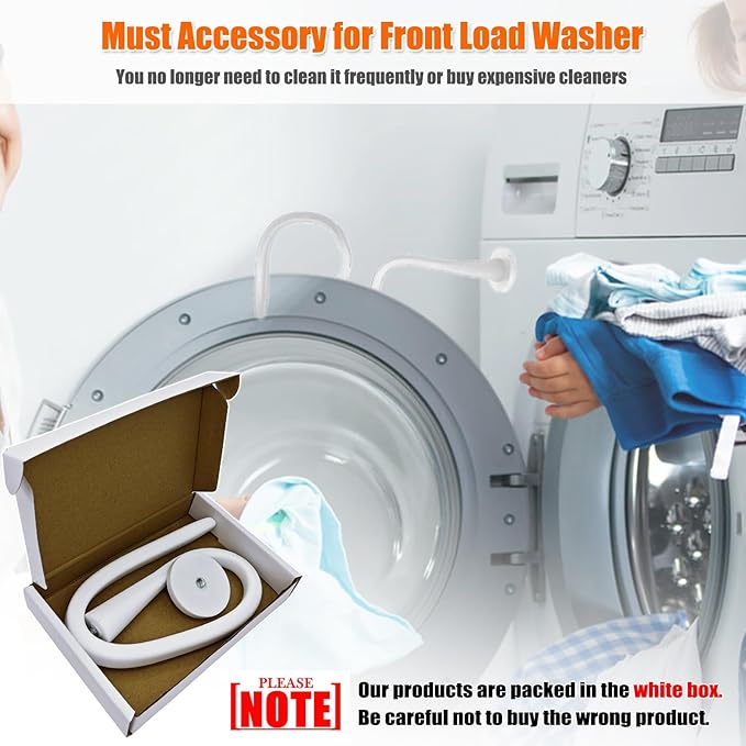 Washer Door Prop and Stopper for Front Load Washing Machine, Removable Washer Door Holder - Flexible Washer Door Stopper Keep Washer Door Open to Prevent Odors - White