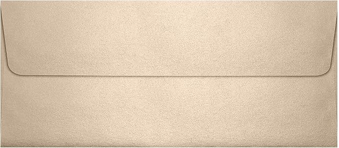 LUXPaper #10 Business Envelopes | Peel & Press | 4 1/8" x 9 1/2" | Taupe Metallic | 81lb. Text | 50 Qty
