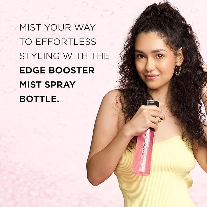 Style Factor Edge Booster Mist Spray Bottle for Hair (10.1oz/300ml) - Continuous Ultra Fine Mist Sprayer – For Hairstyling, Salons, Cleaning, Plants, Essential Oil & More - White