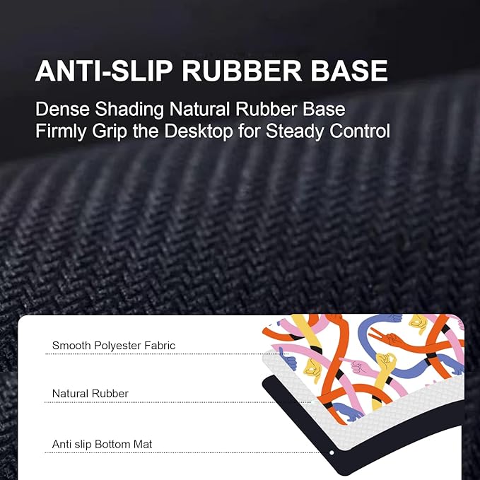 Large Desk Mat, Desk Matt for Desktop, Computer Gaming Mouse Pads, Anti-Slip Rubber Base, Stitched Edges Soft Mat for Desktop Office Home 31.5 x 11.8 Inches (Abstract Gesture Lines)