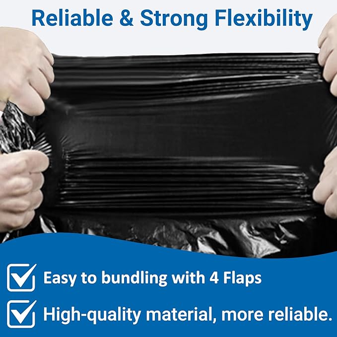 23 Gallon Heavy Duty Slim Jim Trash Bags (120 Count) 1.2 MIL THICK with Twist Ties Compatible with Rubbermaid Brute & Winco 23 Gallon Slim Jim Trash Bags Sturdy & Tear-Resistant HEAVY DUTY