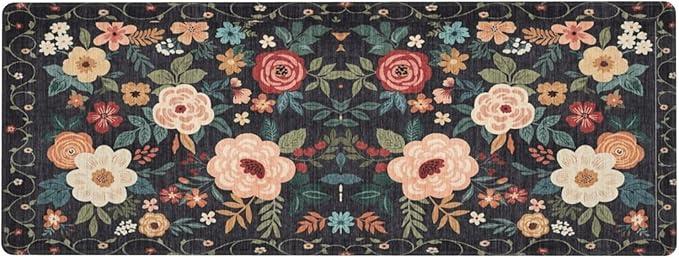 Gaming Mouse Pad, Large Non-Slip Rubber Base Mousepad, Keyboard Mouse Mat, Desk Pad with Stitched Edges, 31.5x11.8inch, Wilde Flower