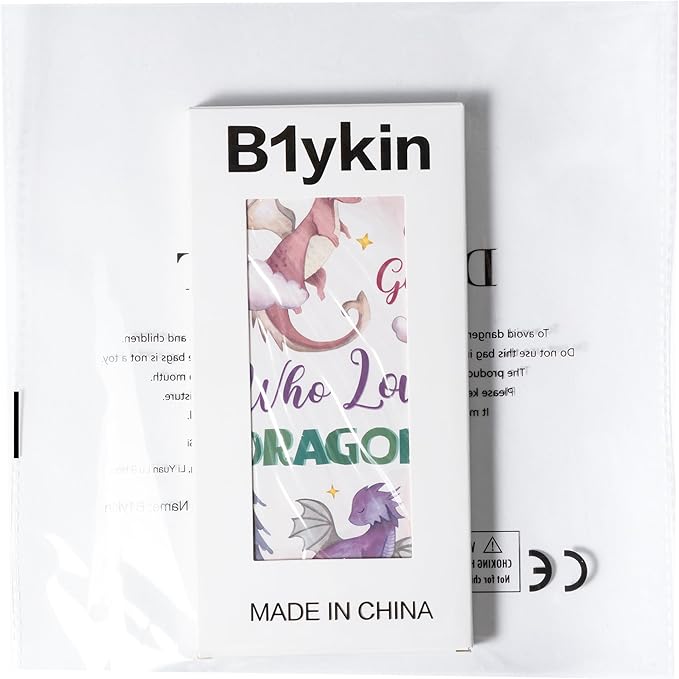 B1ykin Sticky Notes Set - Cartoon Theme Cute Self-Stick Notes Pad Teacher Appreciation Gifts， Self-Adhesive Writing Memo Pages Sticky to Do Notepad for Kids Employee School Office (Watercolor Dragon)