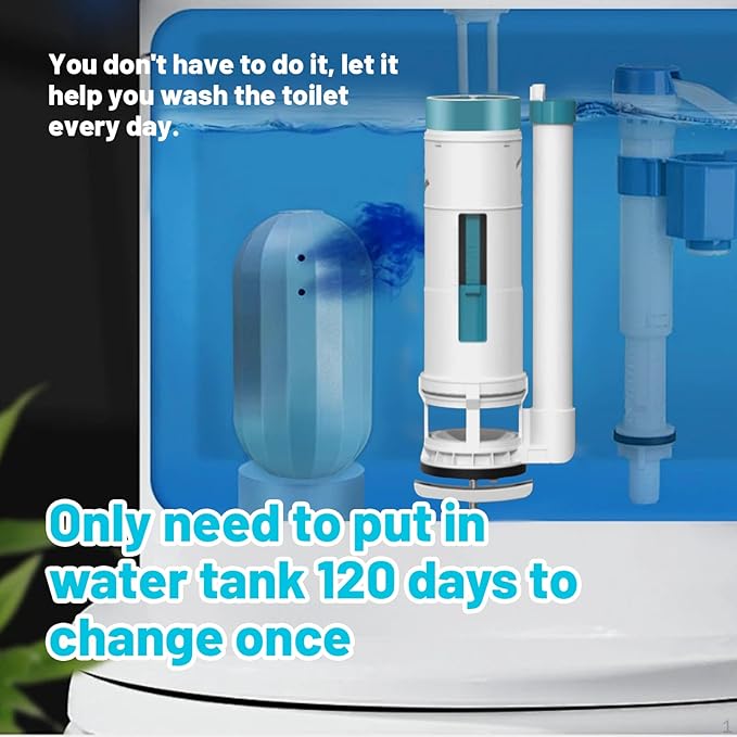 Krazy Klean Toilet Cleaner, Upgraded version，Automatic Long-Lasting Blue Toilet Cleaner, Makes It Look New